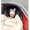image:imageFunky Junque Baby Double Faux Fur Pom Pom Beanie amp Mittens Set  Newborn Infant 09 Months Winter Hat with Soft Lined MittensIvory 09 Months