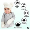 image:imageFunky Junque Baby Double Faux Fur Pom Pom Beanie amp Mittens Set  Newborn Infant 09 Months Winter Hat with Soft Lined MittensIvory 09 Months