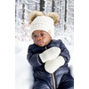 image:imageFunky Junque Baby Double Faux Fur Pom Pom Beanie amp Mittens Set  Newborn Infant 09 Months Winter Hat with Soft Lined MittensIvory Faux Fur Pom W Ivory Mittens 09 Months