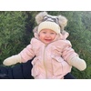 image:imageFunky Junque Baby Double Faux Fur Pom Pom Beanie amp Mittens Set  Newborn Infant 09 Months Winter Hat with Soft Lined MittensLeopard Beige 09 Months