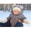image:imageFunky Junque Baby Double Faux Fur Pom Pom Beanie amp Mittens Set  Newborn Infant 09 Months Winter Hat with Soft Lined MittensLeopard Beige 09 Months