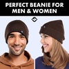 image:imageFunky Junque Basics Beanies Hats for Men Women Winter Hats Soft Warm Unisex Cuffed Ski Beanie Knitted Skull Cap TobogganBrown