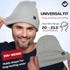 image:imageFunky Junque Basics Beanies Hats for Men Women Winter Hats Soft Warm Unisex Cuffed Ski Beanie Knitted Skull Cap TobogganLight Grey
