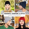 image:imageFunky Junque Basics Beanies Hats for Men Women Winter Hats Soft Warm Unisex Cuffed Ski Beanie Knitted Skull Cap TobogganNavy