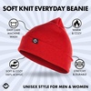 image:imageFunky Junque Basics Beanies Hats for Men Women Winter Hats Soft Warm Unisex Cuffed Ski Beanie Knitted Skull Cap TobogganRed