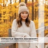 image:imageFunky Junque Beanie for Women Ultra Soft Chenille Faux Fur Pom Pom Winter Hats Warm Ski Cap FashionBeige