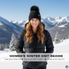 image:imageFunky Junque Beanie for Women Ultra Soft Chenille Faux Fur Pom Pom Winter Hats Warm Ski Cap FashionBlack