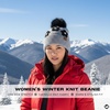 image:imageFunky Junque Beanie for Women Ultra Soft Chenille Faux Fur Pom Pom Winter Hats Warm Ski Cap FashionDaisy  Grey