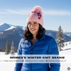 image:imageFunky Junque Beanie for Women Ultra Soft Chenille Faux Fur Pom Pom Winter Hats Warm Ski Cap FashionDaisy  Rose