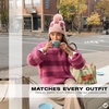 image:imageFunky Junque Beanie for Women Ultra Soft Chenille Faux Fur Pom Pom Winter Hats Warm Ski Cap FashionDaisy  Rose