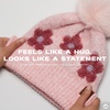 image:imageFunky Junque Beanie for Women Ultra Soft Chenille Faux Fur Pom Pom Winter Hats Warm Ski Cap FashionDaisy  Rose