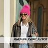 image:imageFunky Junque Beanie for Women Ultra Soft Chenille Faux Fur Pom Pom Winter Hats Warm Ski Cap FashionHot Pink