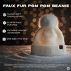 image:imageFunky Junque Beanie for Women Ultra Soft Chenille Faux Fur Pom Pom Winter Hats Warm Ski Cap FashionIvory