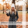 image:imageFunky Junque Beanie for Women Ultra Soft Chenille Faux Fur Pom Pom Winter Hats Warm Ski Cap FashionIvory