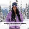 image:imageFunky Junque Beanie for Women Ultra Soft Chenille Faux Fur Pom Pom Winter Hats Warm Ski Cap FashionLavender