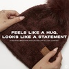 image:imageFunky Junque Beanie for Women Ultra Soft Chenille Faux Fur Pom Pom Winter Hats Warm Ski Cap FashionTerry Chenille  Brown