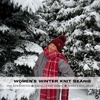 image:imageFunky Junque Beanie for Women Ultra Soft Chenille Faux Fur Pom Pom Winter Hats Warm Ski Cap FashionTerry Chenille  Burgundy