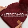 image:imageFunky Junque Beanie for Women Ultra Soft Chenille Faux Fur Pom Pom Winter Hats Warm Ski Cap FashionTerry Chenille  Burgundy