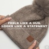 image:imageFunky Junque Beanie for Women Ultra Soft Chenille Faux Fur Pom Pom Winter Hats Warm Ski Cap FashionTerry Chenille  Light Grey