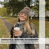 image:imageFunky Junque Beanie for Women Ultra Soft Chenille Faux Fur Pom Pom Winter Hats Warm Ski Cap FashionTerry Chenille  Taupe