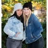 image:imageFunky Junque Confetti Knit Beanie for Women  Colorful Slouchy Cute Beanies Cable Knitted Womens Winter Hats Cozy FashionBlack