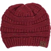 image:imageFunky Junque Confetti Knit Beanie for Women  Colorful Slouchy Cute Beanies Cable Knitted Womens Winter Hats Cozy FashionBurgundy