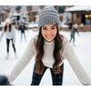 image:imageFunky Junque Confetti Knit Beanie for Women  Colorful Slouchy Cute Beanies Cable Knitted Womens Winter Hats Cozy FashionDove Grey