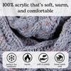 image:imageFunky Junque Confetti Knit Beanie for Women  Colorful Slouchy Cute Beanies Cable Knitted Womens Winter Hats Cozy FashionDove Grey