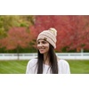 image:imageFunky Junque Confetti Knit Beanie for Women  Colorful Slouchy Cute Beanies Cable Knitted Womens Winter Hats Cozy FashionIndi Pink Faux Fur Pom