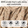 image:imageFunky Junque Confetti Knit Beanie for Women  Colorful Slouchy Cute Beanies Cable Knitted Womens Winter Hats Cozy FashionLatte