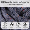 image:imageFunky Junque Confetti Knit Beanie for Women  Colorful Slouchy Cute Beanies Cable Knitted Womens Winter Hats Cozy FashionMelange Grey