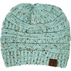 image:imageFunky Junque Confetti Knit Beanie for Women  Colorful Slouchy Cute Beanies Cable Knitted Womens Winter Hats Cozy FashionMint