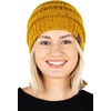 image:imageFunky Junque Confetti Knit Beanie for Women  Colorful Slouchy Cute Beanies Cable Knitted Womens Winter Hats Cozy FashionMustard