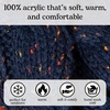 image:imageFunky Junque Confetti Knit Beanie for Women  Colorful Slouchy Cute Beanies Cable Knitted Womens Winter Hats Cozy FashionNavy