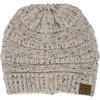 image:imageFunky Junque Confetti Knit Beanie for Women  Colorful Slouchy Cute Beanies Cable Knitted Womens Winter Hats Cozy FashionOatmeal