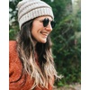 image:imageFunky Junque Confetti Knit Beanie for Women  Colorful Slouchy Cute Beanies Cable Knitted Womens Winter Hats Cozy FashionOatmeal