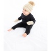image:imageFunky Junque Cozy Infant Pom Pom Beanie amp Fleece Lined Mitten Winter SetBeige Faux Fur Pom 09 Mo