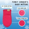 image:imageFunky Junque Cozy Infant Pom Pom Beanie amp Fleece Lined Mitten Winter SetCandy Pink Faux Fur Pom 09 Mo