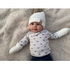 image:imageFunky Junque Cozy Infant Pom Pom Beanie amp Fleece Lined Mitten Winter SetIvory Faux Fur Pom 09 Mo