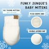 image:imageFunky Junque Cozy Infant Pom Pom Beanie amp Fleece Lined Mitten Winter SetIvory String Pom09 Mo