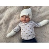 image:imageFunky Junque Cozy Infant Pom Pom Beanie amp Fleece Lined Mitten Winter SetIvory String Pom09 Mo