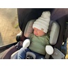 image:imageFunky Junque Cozy Infant Pom Pom Beanie amp Fleece Lined Mitten Winter SetIvory String Pom09 Mo