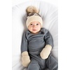image:imageFunky Junque Cozy Infant Pom Pom Beanie amp Fleece Lined Mitten Winter SetLeopard Beige 09 Mo