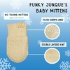 image:imageFunky Junque Cozy Infant Pom Pom Beanie amp Fleece Lined Mitten Winter SetLeopard Beige 09 Mo