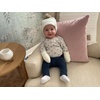 image:imageFunky Junque Cozy Infant Pom Pom Beanie amp Fleece Lined Mitten Winter SetLeopard Ivory 09 Mo