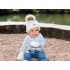 image:imageFunky Junque Cozy Infant Pom Pom Beanie amp Fleece Lined Mitten Winter SetLeopard Latte 09 Mo