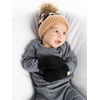 image:imageFunky Junque Cozy Infant Pom Pom Beanie amp Fleece Lined Mitten Winter SetLeopard Latte 09 Mo