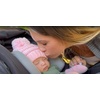image:imageFunky Junque Cozy Infant Pom Pom Beanie amp Fleece Lined Mitten Winter SetNavy String Pom 09 Mo