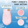 image:imageFunky Junque Cozy Infant Pom Pom Beanie amp Fleece Lined Mitten Winter SetPale Pink String Pom 09 Mo