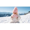 image:imageFunky Junque Cozy Infant Pom Pom Beanie amp Fleece Lined Mitten Winter SetPale Pink String Pom 09 Mo